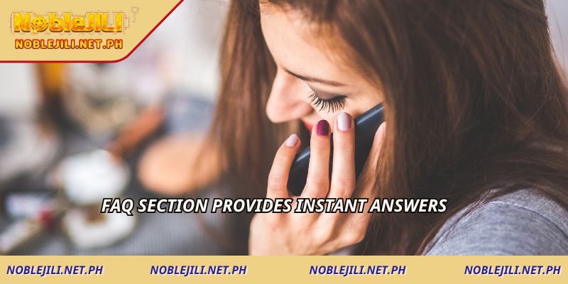 FAQ section provides instant answers