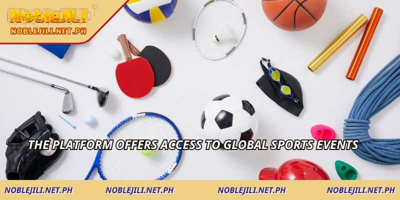 The platform offers access to global sports events